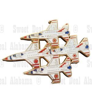 Thunderbirds F-16C Fighting Falcons Formation Hat, Lapel Pin 1-3/4"W x 1-3/8"H